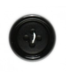 Carte de 3 boutons cerclés noirs 25mm - Distrifil Noir