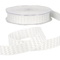 Bobine Ruban zigzag métal Blanc