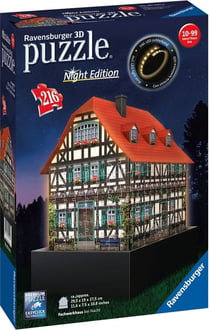 Puzzle 3d - maison alsacienne night edition - 216 pièces