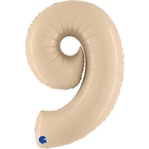 Ballon Géant Chiffre 9 Satin Cream (102 cm)