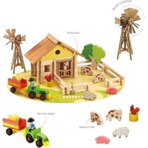 Ma ferme en bois - Jeu de construction - 145 pieces
