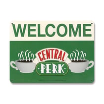 Friends - Panneau métal Central Perk Welcome 15 x 21 cm