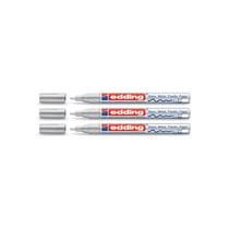 Lot de 3 marqueurs peinture brillante EDDING argent pointe 1-2 mm