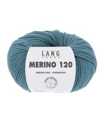Pelote de laine à tricoter MERINO 120 - Lang Yarns Bleu (274)
