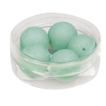 Rayher - Perle satinée SilkBead ø 14mm Vert menthe 5 pièces