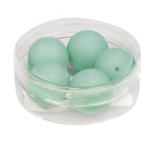 Rayher - Perle satinée SilkBead 14mm 5 pièces - Vert menthe