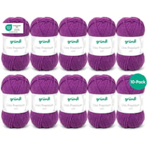 10 pelotes de laine - Pourpre - 48 - 100% acrylique - 3,5/4,5 mm - Gründl - Lisa Premium