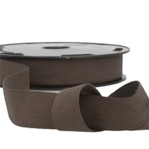 Disquette 25m sergé coton Marron