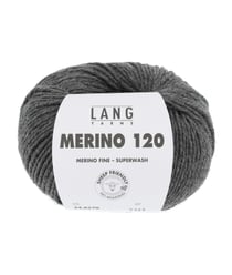 Pelote de laine à tricoter MERINO 120 - Lang Yarns Gris (270)