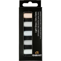Pastels - Tendres - Teintes gris clairs - 5 demi-pastels - Rembrandt