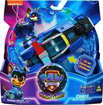 La super pat patrouille le film : chase et voiture de police son et lumiere - figurine chien - vehicule de luxe - paw patrol the mighty movie
