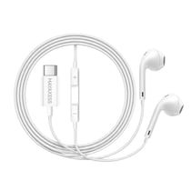Mayaxess Écouteurs Filaires USB-C avec Micro intégré pour Pixel 6a Blanc