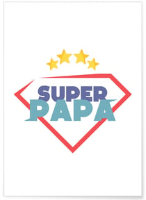 Affiche Super Papa | A3 : 29,7x42cm