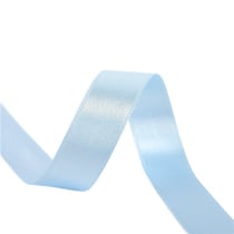 Bobine 25m ruban satin double face Bleu ciel fabriqué en France