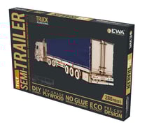 Maquette en bois 3D Remorque de Camion