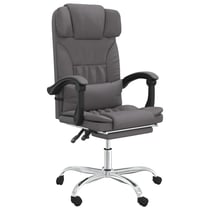 Fauteuil de massage inclinable de bureau informatique étude similicuir gris 02_0025407