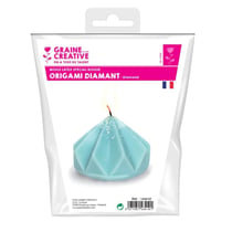 Graine Créative - Moule à bougie en latex Origami diamant 8 cm