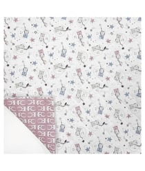 Tissu enfant matelassé chouettes de 145 cm de largeur 0001 Blanc vendu par 50 cm