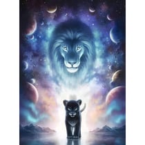Puzzle xxl la legende du lion et du lionceau 300 pieces - collection legende et planete - ravensburger - 129492