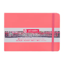 Carnet Croquis - 21 x 14,8cm - 80 feuilles - 140g - corail - Royal Talens
