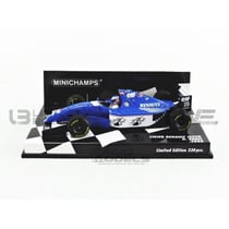 Voiture miniature de collection - MINICHAMPS - LIGIER Renault JS39B - Échelle 1/43 - Bleu/Blanc - 1994