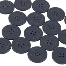 Bouton 4 trous ancre bleu marine