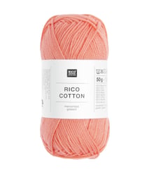 Coton à tricoter ou à crocheter Rico Cotton - Rico Design 203 Flamant Rose