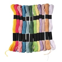 Fil bracelet brésilien Echeveaux de coton 12 coul. Pastel