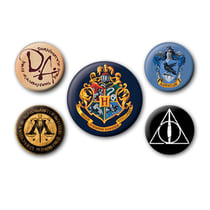 Harry Potter pack 5 badges Hogwarts