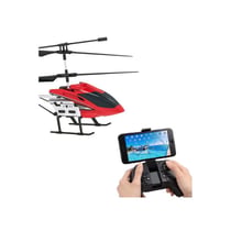 Hélicoptère Drone Caméra 2MP Intégrée WIFI, Vol Stable et Télécommande 1-Clic, LED, Support Smartphone, Figures Aériennes