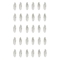 Motif Thermocollant transfert Customisation textile Plume Argenté 1cm
