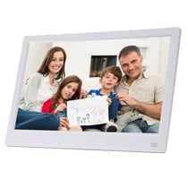 Cadre Photo Numérique 12 pouces LED Full HD 1080p Album + SD 4Go Blanc YONIS