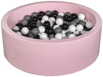 Piscine à balles Aire de jeu + 300 balles rose noir,blanc,gris - Velinda