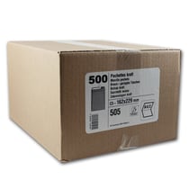 Enveloppes - Kraft - C5 - 162x229mm - Auto adhésive - Carton de 500 - GPV
