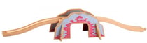 Tunnel et pont en bois - beeboo - accessoire circuit train en bois - compatible brio