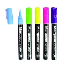 Marqueur craie haute pigmentation (pour ardoise verre tableau) 5 pièc.