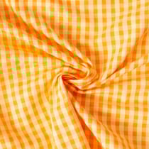 Tissu Coton Seersucker carreaux Rayures Jaune