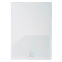 Sachet de 10 chemises double poche polypropylène souple 2/10e - A4 ou A3 - Cristal - x 2 - Exacompta