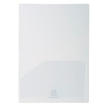 Sachet de 10 chemises double poche polypropylène souple 2/10e - A4 ou A3 - Cristal - x 2 - Exacompta