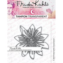 Tampon transparent - Fleur Passiflore 2- 9,5 x 6,5 cm