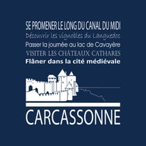 Tableau sur toile Carcassonne navy 30x30 cm