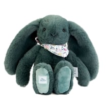 Peluche Lapin Fleurette vert 25 cm - Doudou et Compagnie