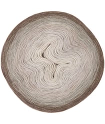 Pelote de coton CREATIVE COTTON DEGRADE LUCKY 8 - Rico Design 19 Marron Ecru