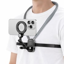 Hoko Support MagSafe Tour de Cou pour iPhone / GoPro Fixation Mains Libres Solide Noir