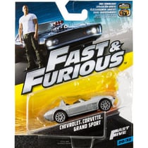Fast et furious : chevrolet corvette grand sport - vehicule miniature gris - voiture - mattel fcf55