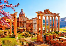Puzzle 1000 pièces - Roman Ruins in Spring, Italy - Bluebird Puzzle