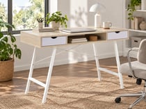 Bureau MDF Marron clair CLARITA - 120x48x77- Beliani