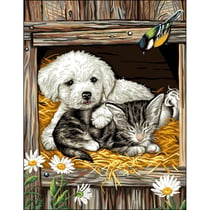 Princesse - Canevas antique Les petits copains Rafael Angelo 50x65cm
