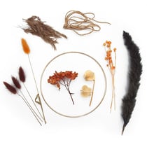 Kit décoration fleurs séchées Diamètre 18 cm