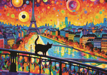 Puzzle 1000 pièces - Chat À Paris - Trefl
